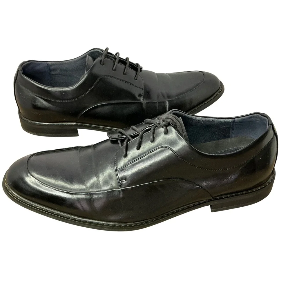 Bruno Marc New York Mens Prime-1 Black Apron Toe Derby Dress Shoes Size 14